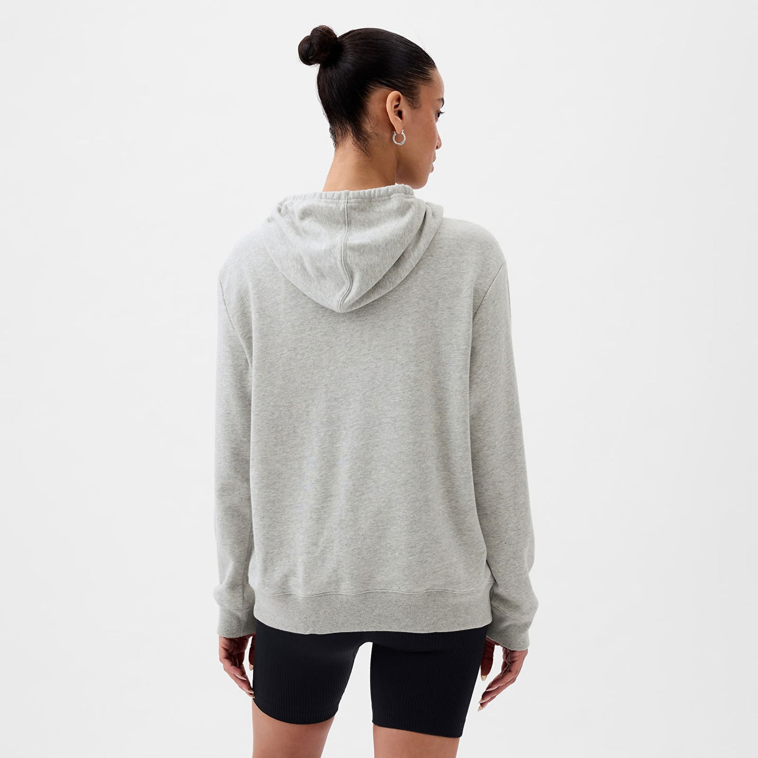 Sweatshirt GAP Pullover Logo Hoodie Light Heather Grey B08 Grå | 870537-00, 1