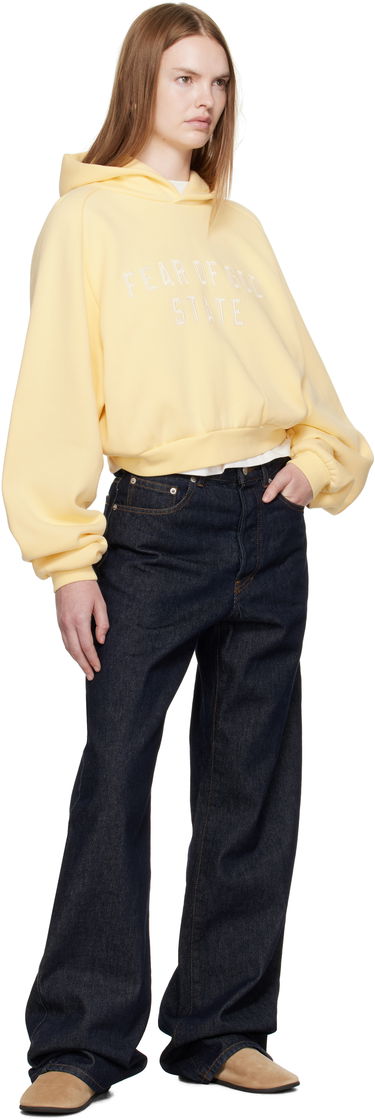 Sweatshirt Fear of God Fear of God ESSENTIALS Cropped Fleece Raglan Hoodie Gul | 192SP257828FW, 3