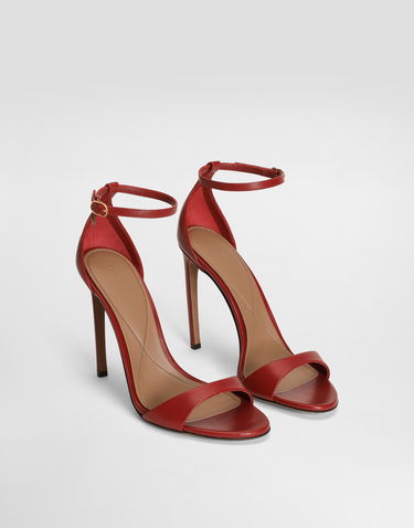 Tilbehør Dolce & Gabbana Dolce & Gabbana Polished Goatskin Heeled Sandals Rød | CR1775A573883027, 1