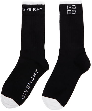Sokker Givenchy Givenchy 4G Socks Sort | BMB02A4037, 1