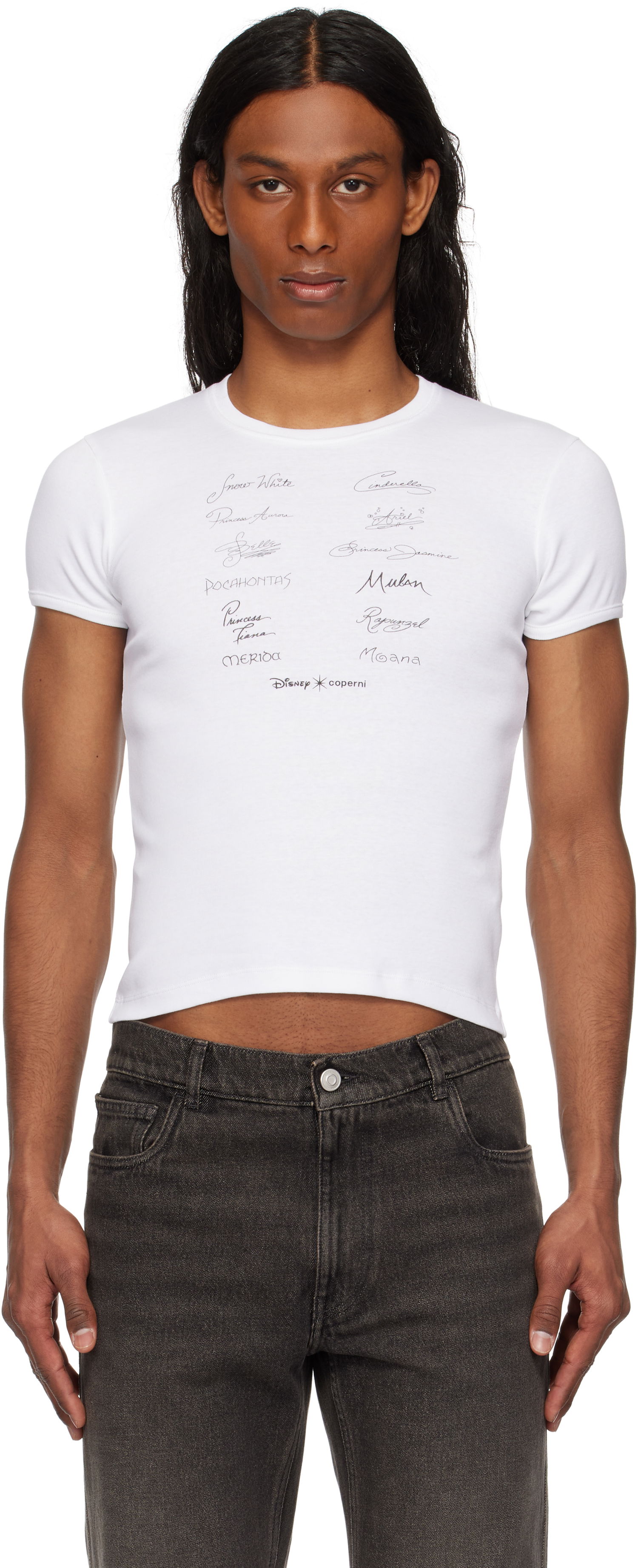 T-shirt Coperni Coperni Disney Edition Princess Slim-Fit T-Shirt Hvid | DJS07F5037, 0