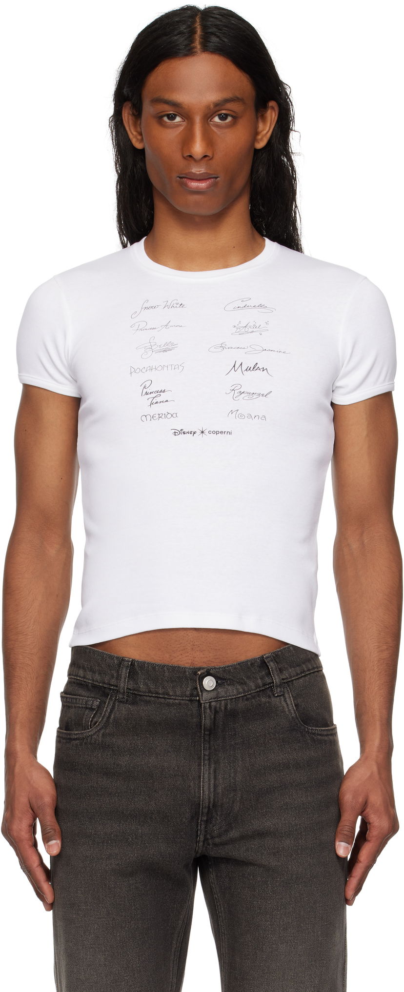 T-shirt Coperni Coperni Disney Edition Princess Slim-Fit T-Shirt Hvid | DJS07F5037