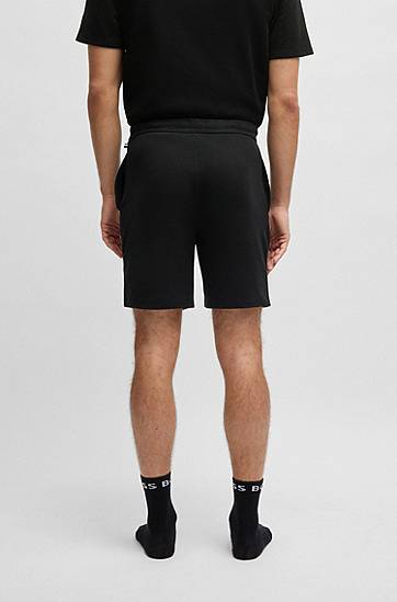 Shorts BOSS Waffle-Structured Shorts with Embroidered Logo Sort | 50535884, 1