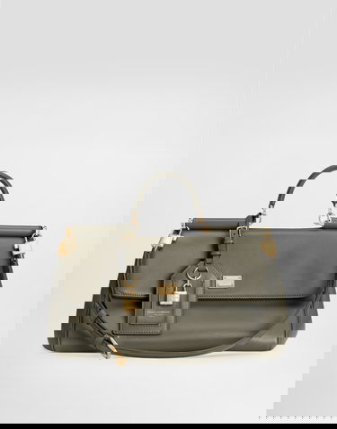 Håndtaske Dolce & Gabbana Dolce & Gabbana My Sicily Leather Top-Handle Bag with Lock Charm Grøn | BB7782B732180560, 2