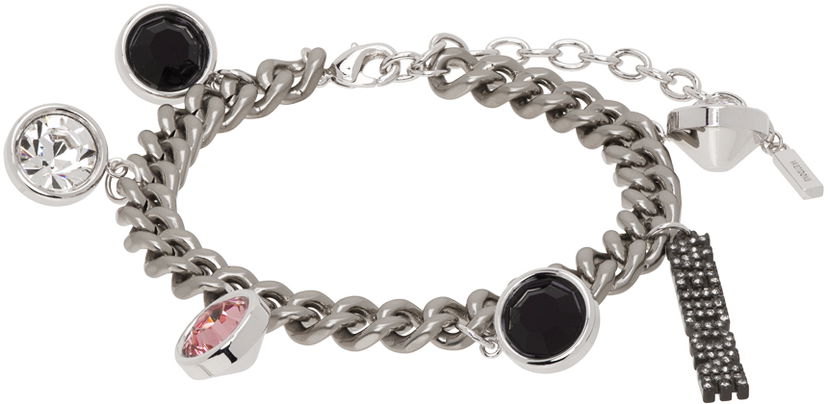 Armbånd We11done We11done Charm Bracelet with Crystals and Stones Metalisk | WD-AJ2-24-545-U-SV