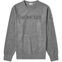 Sweater Moncler Embroidered Logo Sweater Grå | 8G000-89A7F-30-987, 1