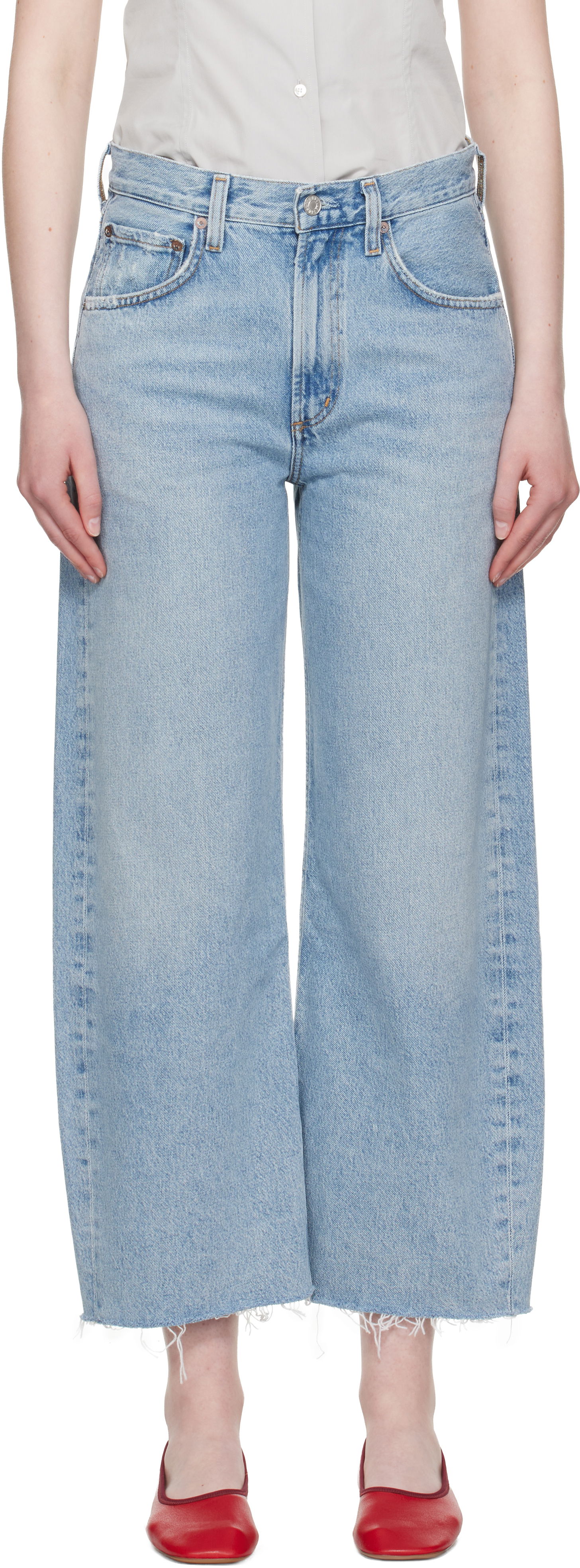 Jeans AGOLDE AGOLDE Low Curve Fray Jeans Blå | A238-1206, 0