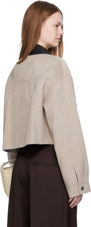 Jakke Nanushka Nanushka Phebe Cropped Jacket Beige | NW25PFJK12392, 2