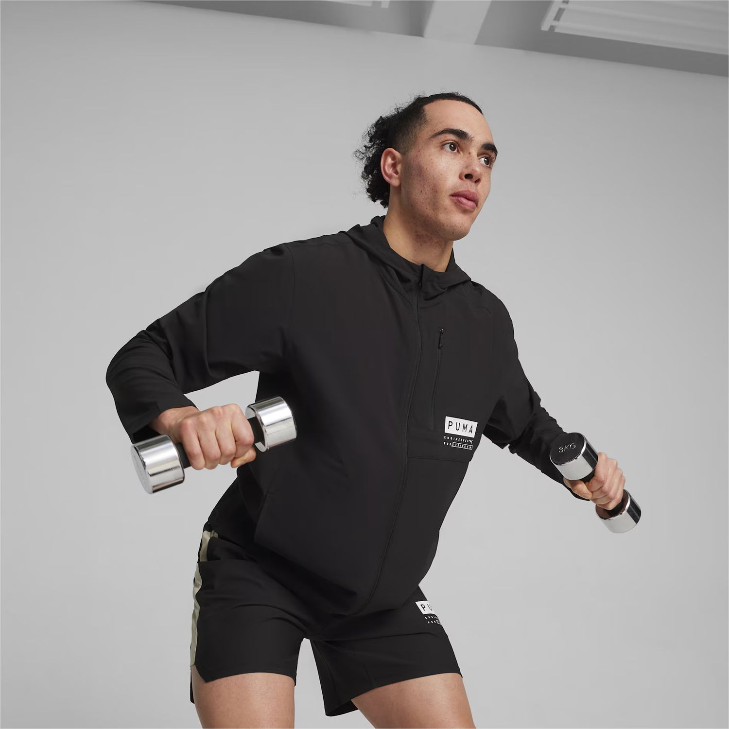 Jakke Puma Ultraweave Hooded Studio Jacket Sort | 524871-01, 1