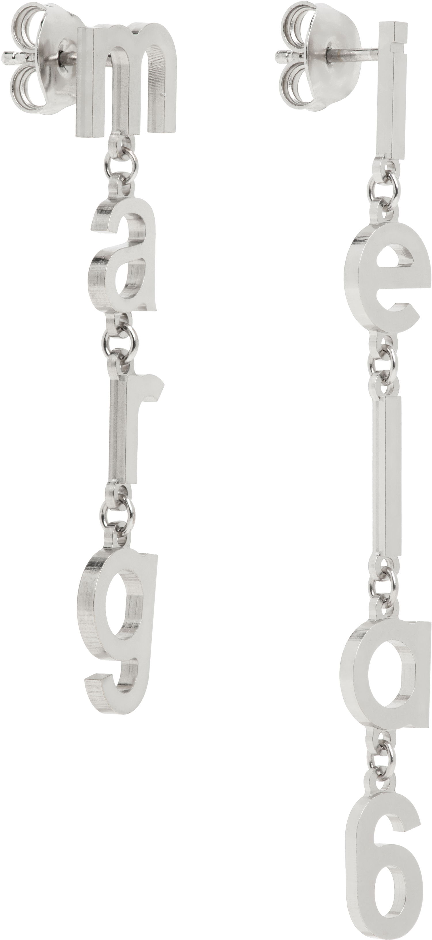 Øreringe Maison Margiela MM6 Maison Margiela Letter Logo Earrings Metalisk | SM6VG0085 P7212, 1