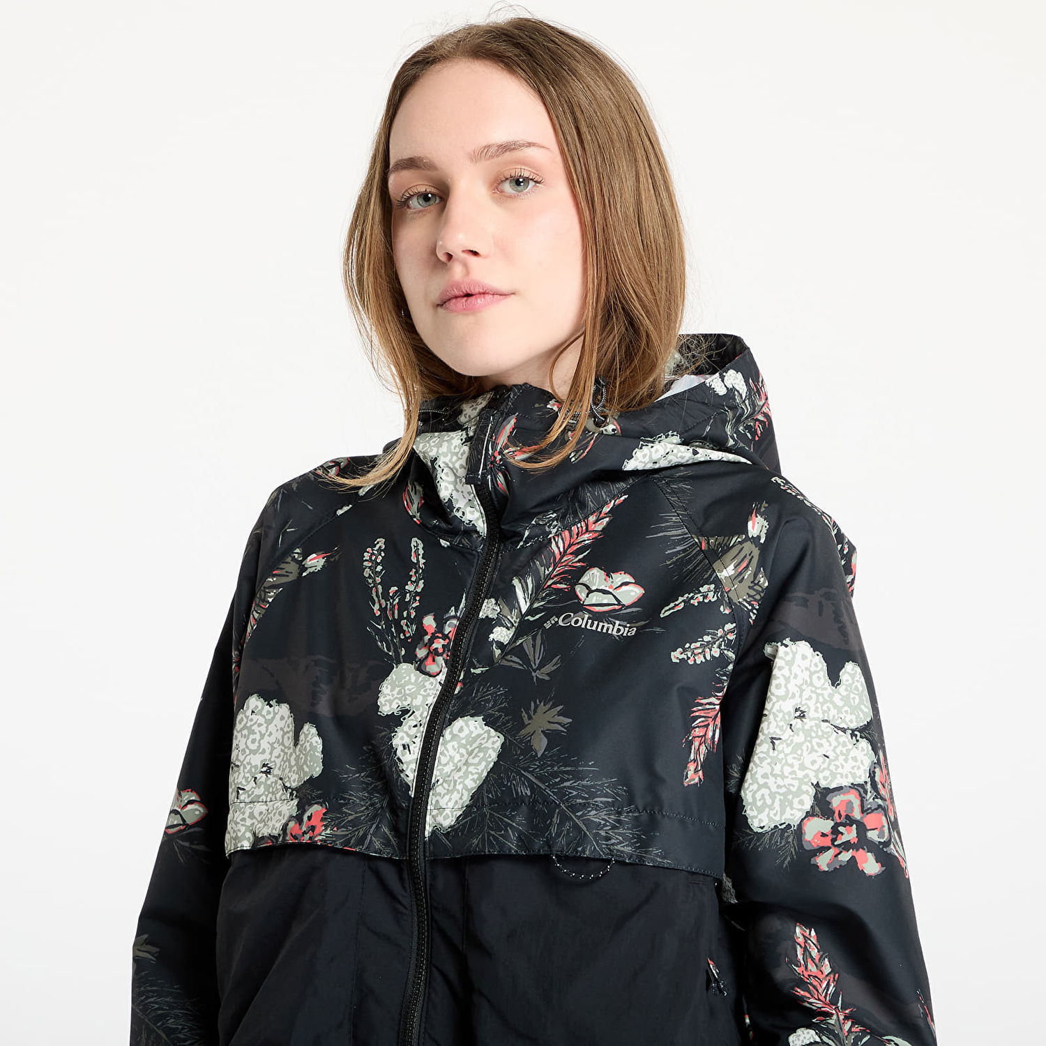 Vindjakke Columbia Columbia Spire Valley™ Printed Windbreaker Sort | 2116491010, 1