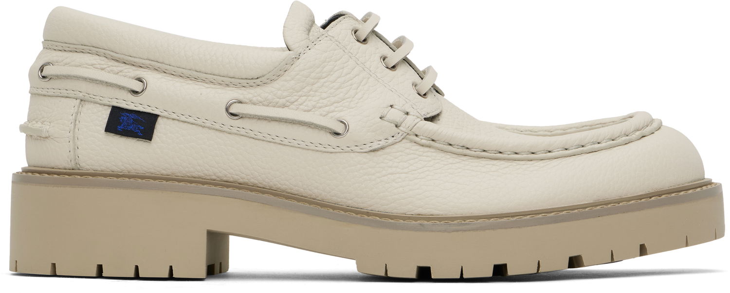 Tøj Burberry Burberry Raft Boat Shoes Hvid | 8101631, 0