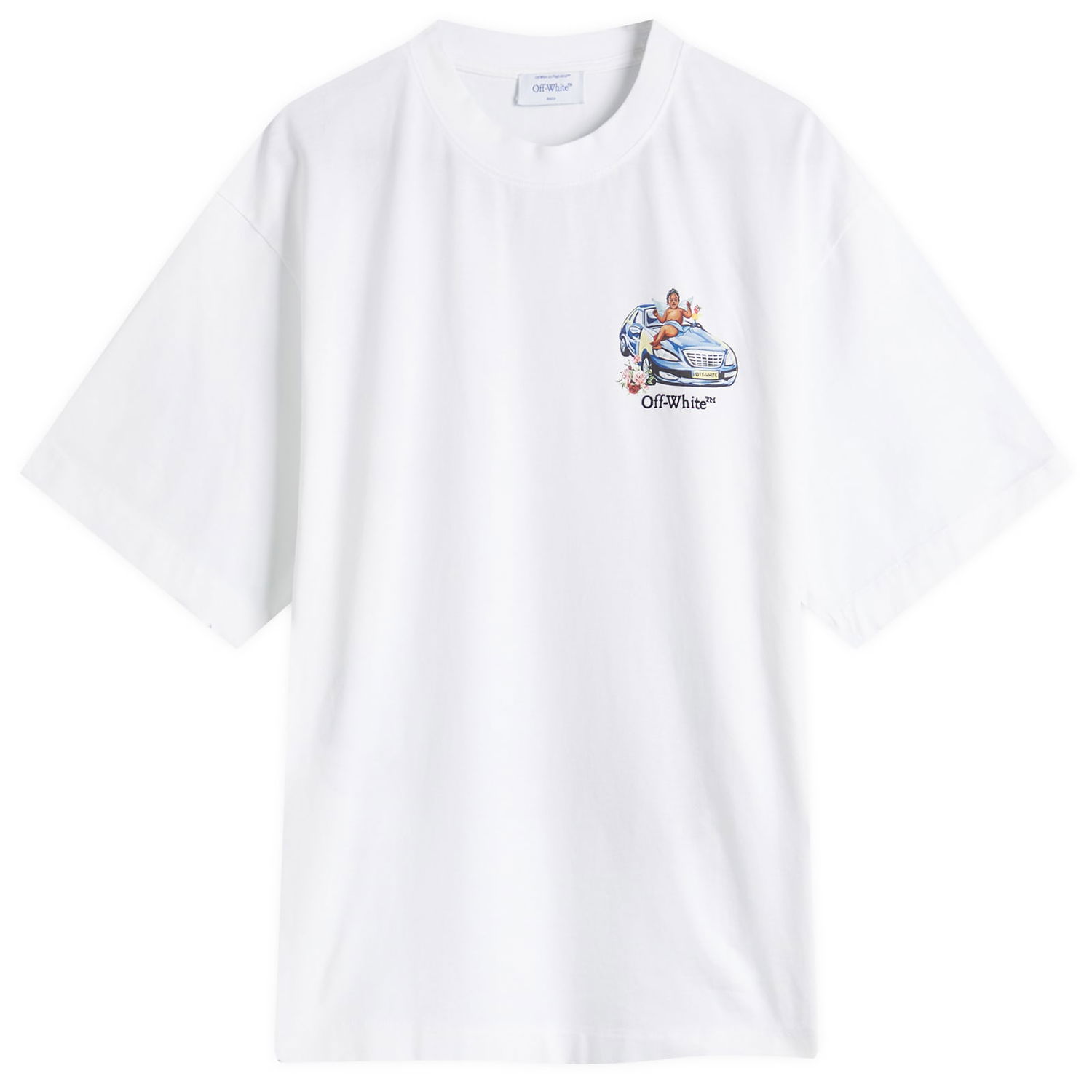 T-shirt Off-White Off-White Fresco Arrow Skate T-Shirt, Size Large Hvid | OMAA120S25JER0030110, 0