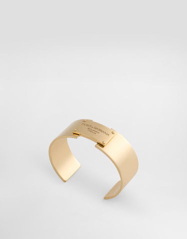 Armbånd Dolce & Gabbana Metal Cuff Bracelet With Logo Tag Metalisk | WBR1H1W1111ZOO00, 2
