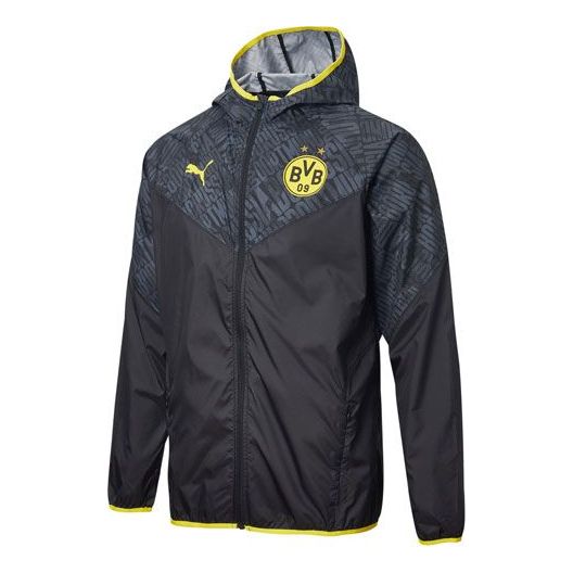 Vindjakke Puma Borussia Dortmund Warmup Jacket Sort | 758585-02