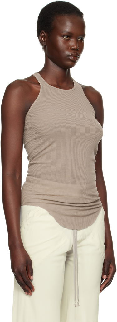 Tanktop Rick Owens Rick Owens Hollywood Basic Rib Tank Top Brun | RP01E7101 RC, 4