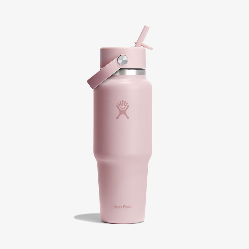 Drikkeflaske Hydro Flask 946 ml Wide Flex Straw Travel Bottle Lyserød | WT32CFS678