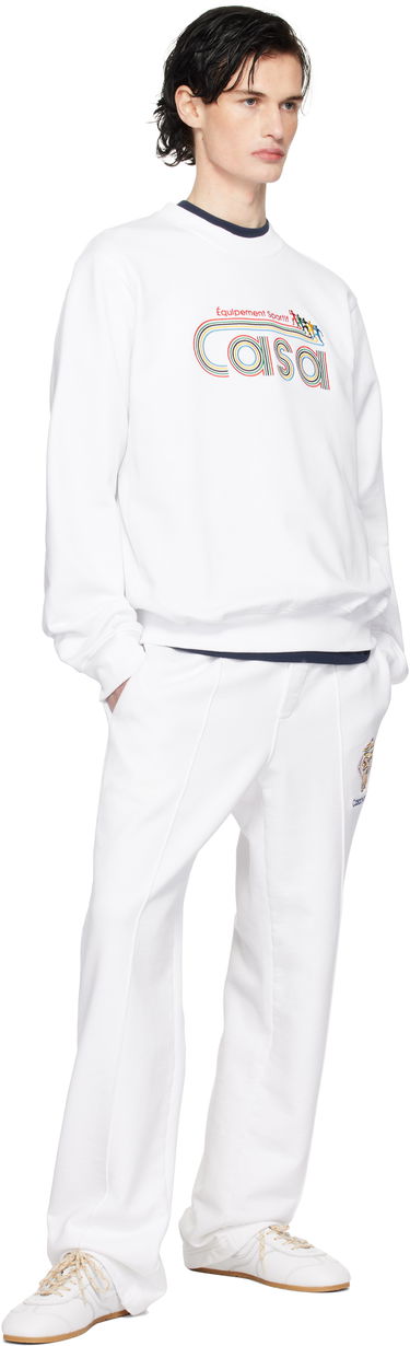 Sweatshirt Casablanca White 'Equipement Sportif' Embroidered Sweatshirt Hvid | MPS25-JTP-293-02, 3