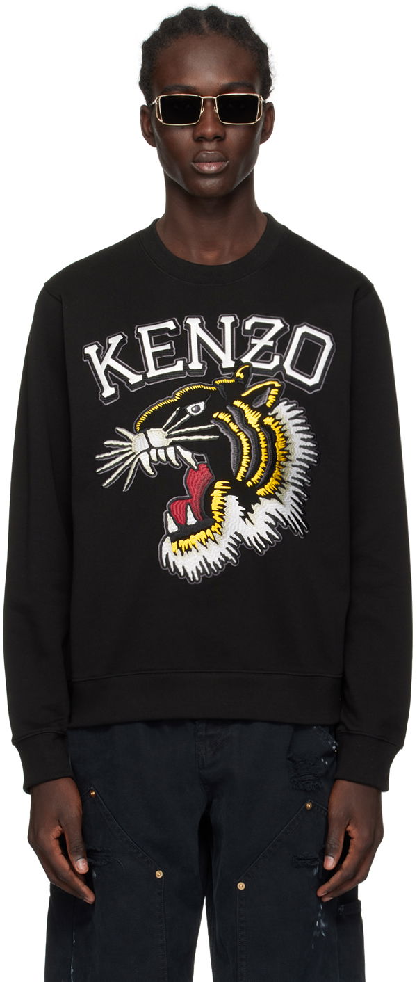 Sweatshirt KENZO Paris Tiger Varsity Sweatshirt Sort | FE55SW1844MF, 0