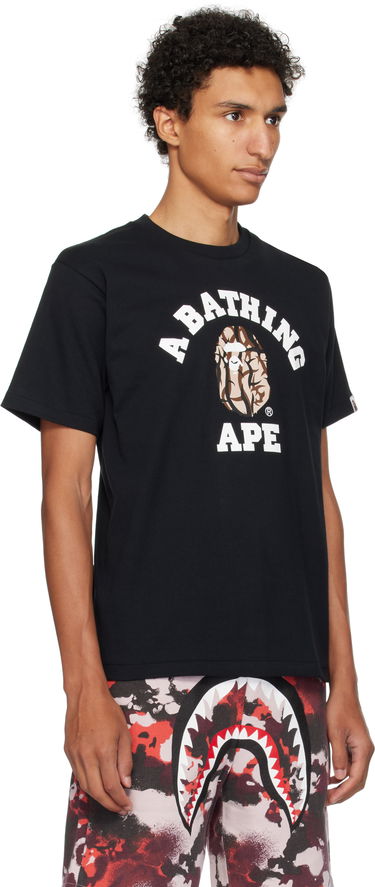 T-shirt BAPE A Bathing Ape Trial Camo College T-Shirt Sort | 001TEL301033M, 1