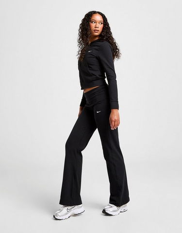Træningsdragt Nike NSW Fleece Cropped Hoodie & Pants Set Sort | IQ1436-010, 2