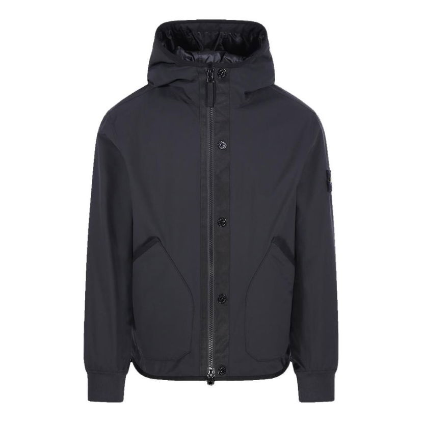 Vindjakke Stone Island Shell R Hooded Jacket Sort | 791541027-V0029
