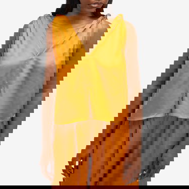 Tanktop Baserange Satin Deep V Neck Top Orange | TONE-VI-SU24-MCP, 2