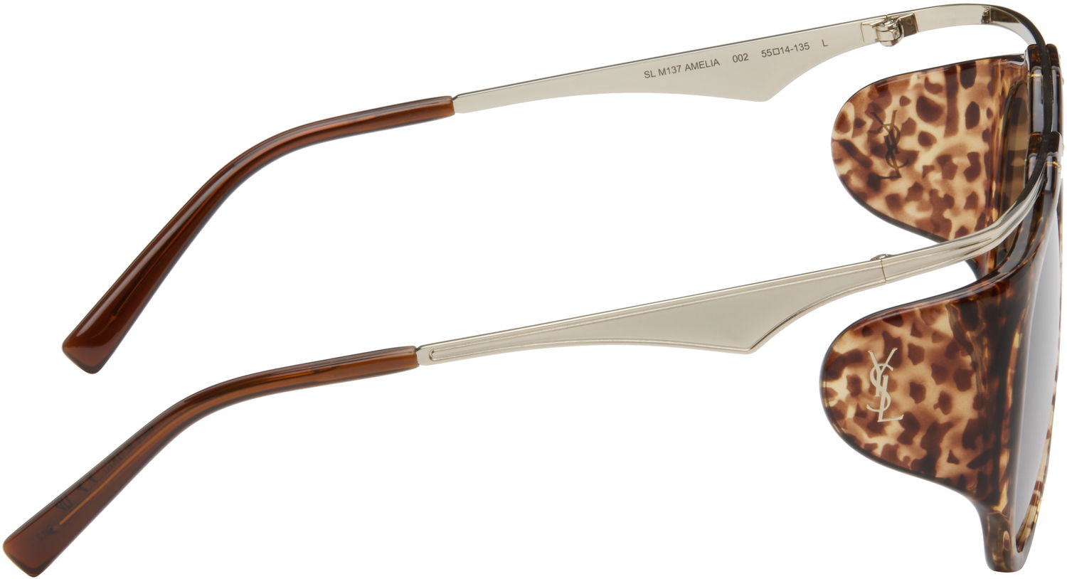 Solbriller Saint Laurent Saint Laurent SL M137 Amelia Sunglasses Brun | SL M137 AMELIA-002, 1