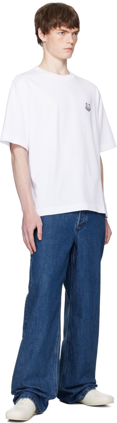 T-shirt MAISON KITSUNÉ Maison Kitsuné Fox Head Patch Comfort T-Shirt Hvid | PM00109KJ0119, 3