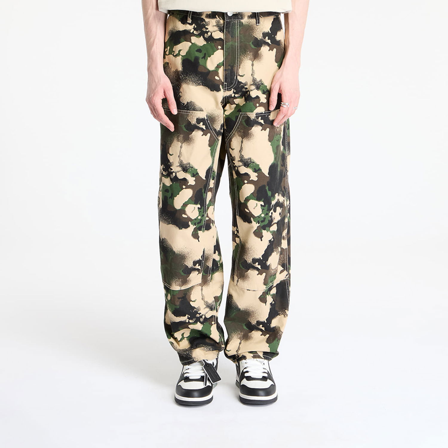 Cargo bukser BAPE A BATHING APE Map Camo Relaxed Fit Work Pants Flerfarvet | 001PTL301001MGRN, 0