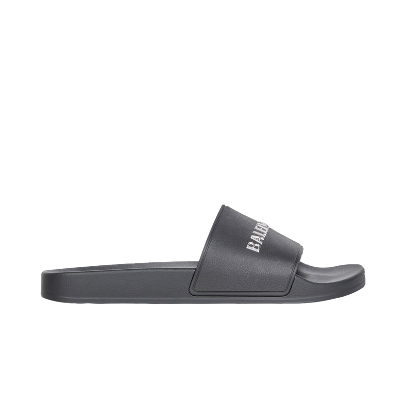 Sneakers og sko Balenciaga Pool Slides Black Chrome Logo Sort | 565826W1S8C1081