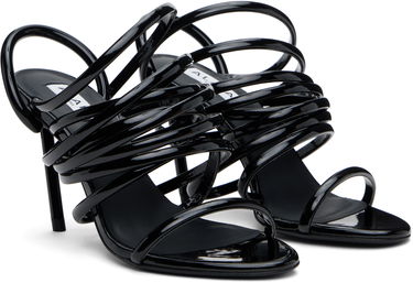 Sneakers og sko Alaïa ALAÏA Glossy Multistrap Stiletto Heel Sandals Sort | AA3S118TK049, 3