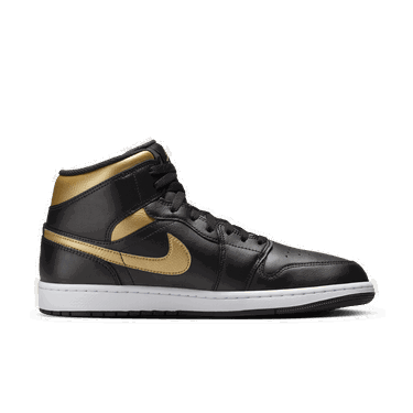 Sneakers og sko Jordan Air Jordan 1 Mid Black Metallic Gold Sort | DQ8426-071, 4