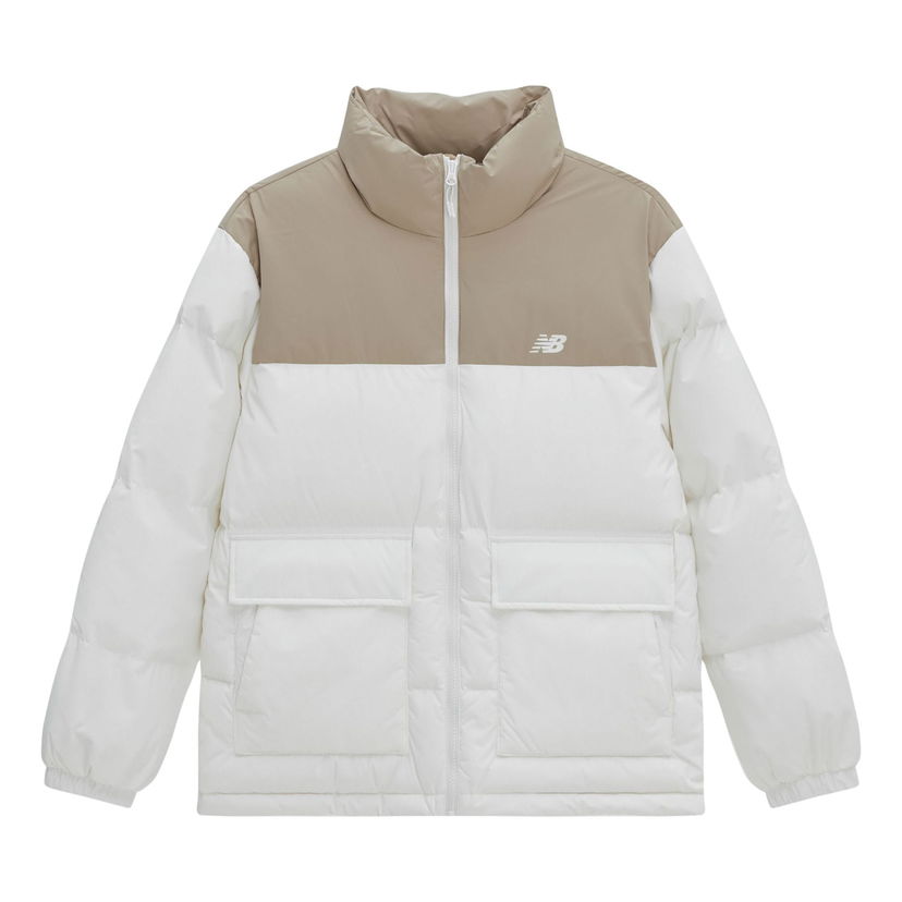 Parka New Balance Academy Puffer Down Jacket Beige | AMJ34304-CIC