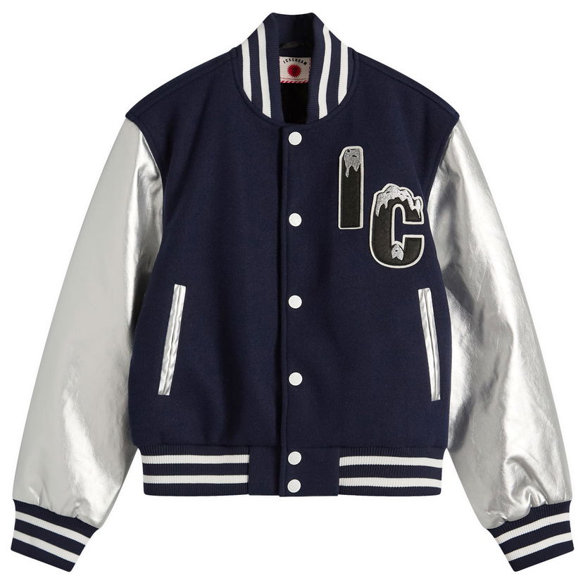 Bomberjakke BBC IceCream ICECREAM Cherry Varsity Jacket, Size Large Mørkeblå | ICWW25301-NVY