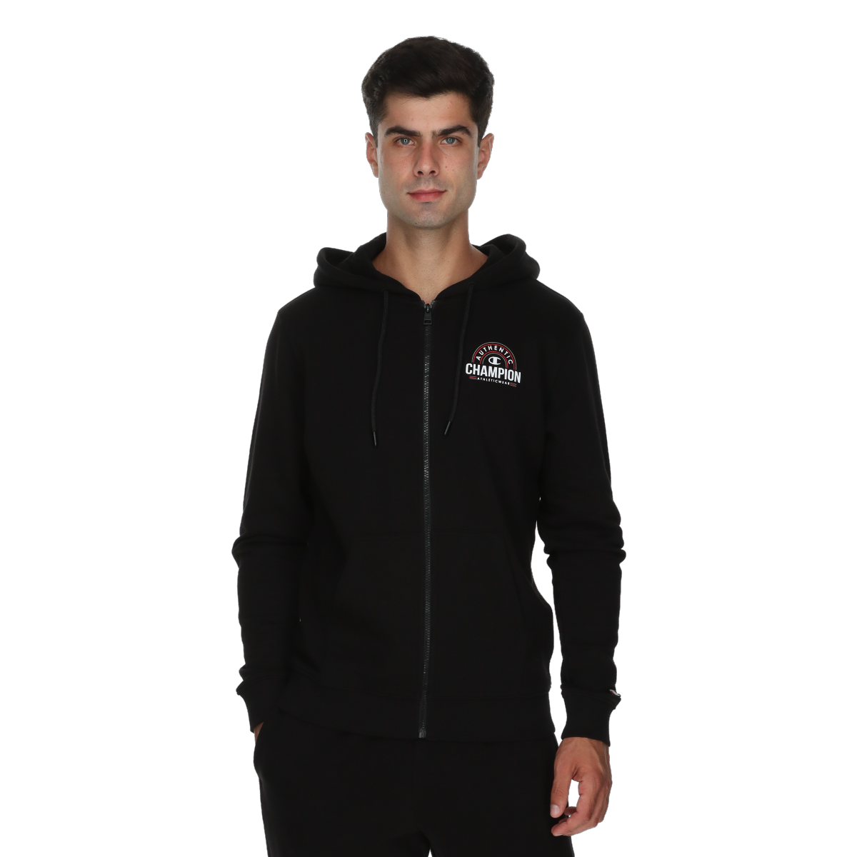 Sweatshirt Champion Authentic Athleticwear Hooded Full Zip Sweatshirt Sort | 222112-KK001, 0