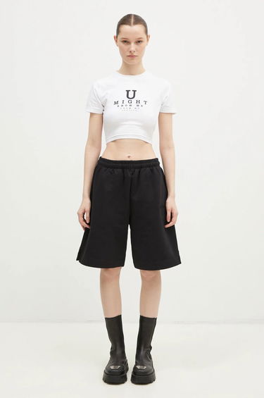 Crop top VETEMENTS Cropped Fitted 'U Might Know Me' T-Shirt Hvid | WA66TR750W, 4
