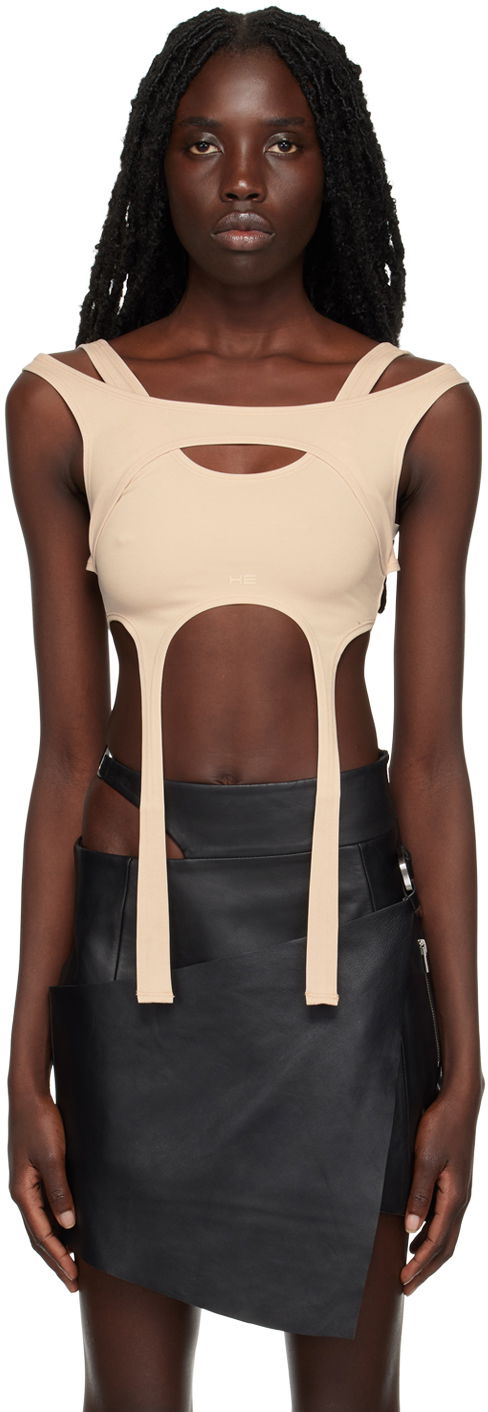 Tanktop HELIOT EMIL Harness Tank Top Beige | HE_W_13_005_P03_BE16