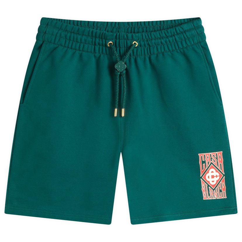 Shorts Casablanca Casablanca Gothic Logo Sweat Shorts, Size Large Grøn | MS25-JTR-003-02