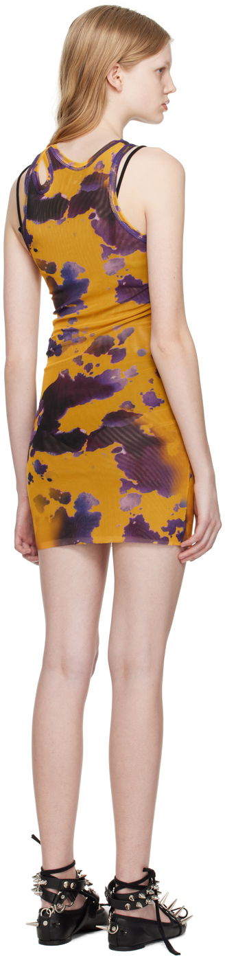 Kjole Ottolinger Ottolinger Cutout Tie-Dye Mini Dress Gul | 100816, 2
