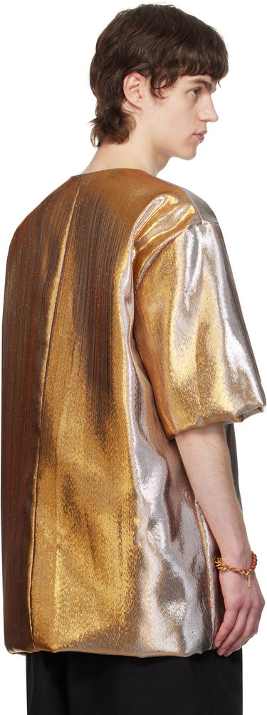 T-shirt Dries Van Noten Dries Van Noten Metallic Padded T-Shirt Metalisk | 251-020737-1091, 2