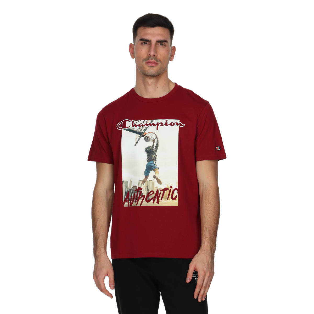 T-shirt Champion T-Shirt Basketball Graphic Authentic Bourgogne | 220535-RS503, 0