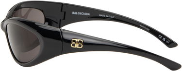 Solbriller Balenciaga Balenciaga Sporty B Round Sunglasses Sort | BB0384S-001, 2