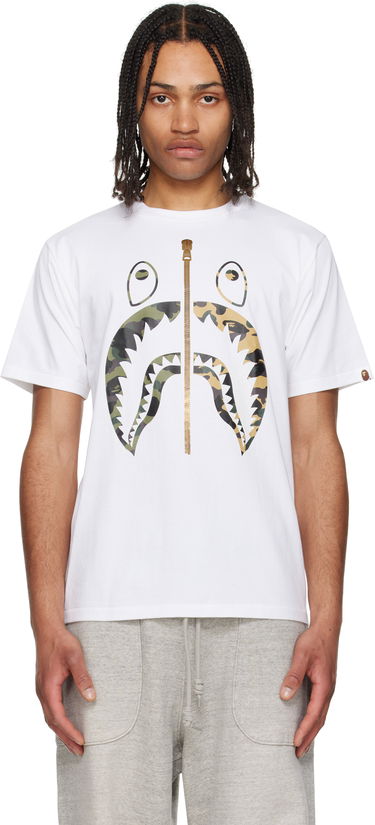 T-shirt BAPE A Bathing Ape 1st Camo Separate Shark Graphic T-Shirt Hvid | 001TEL301018M, 0