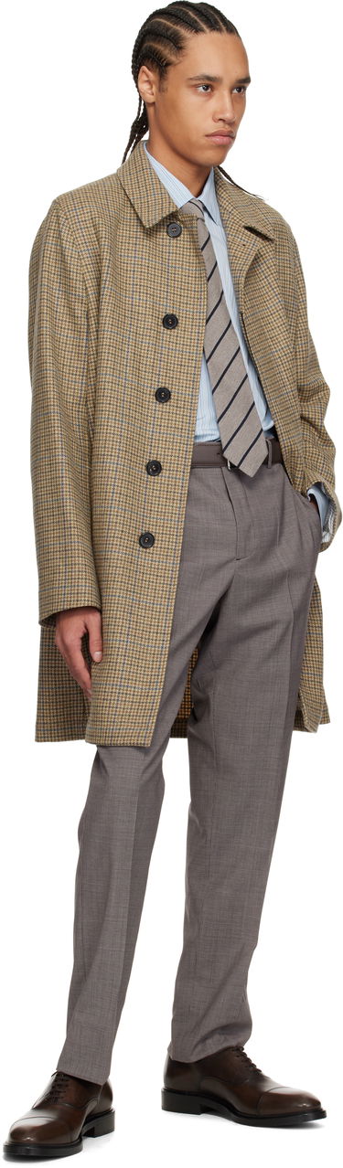 Frakker Paul Smith Paul Smith Casual Fit Check Coat Beige | M1R-391Y-P02567-61, 3