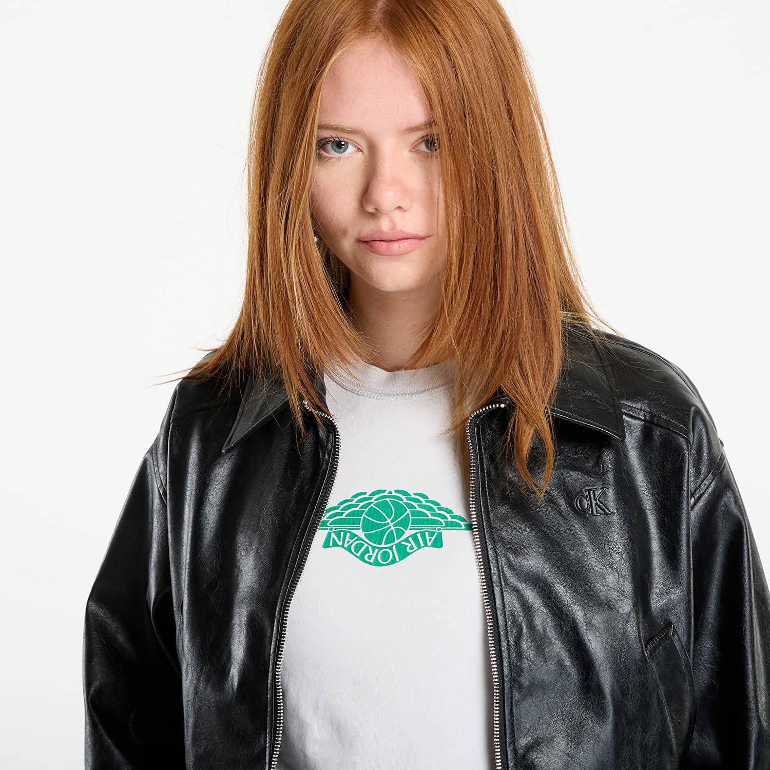 Jakke CALVIN KLEIN Calvin Klein Jeans A-Cropped Crinkle Jacket Sort | LV047C518G UB1, 1