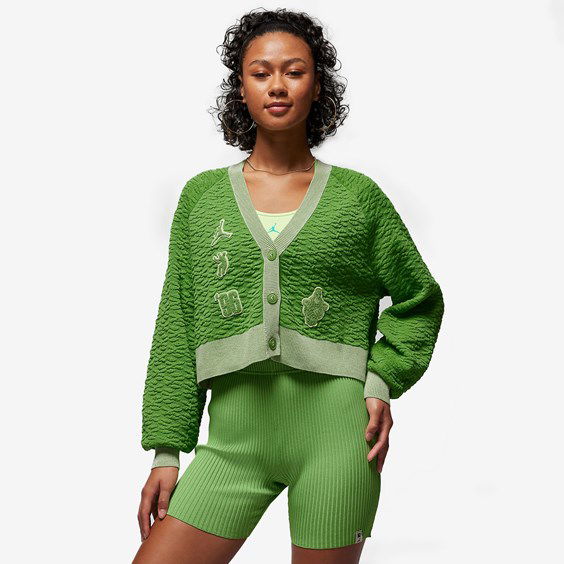 Sweater Jordan UNION x Bephies Beauty Supply Women's Cardigan Grøn | FD4250-377, 1