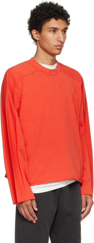 T-shirt Entire Studios Heavy Raglan Raw-Edge Long Sleeve T-shirt Orange | ES2486CH, 1