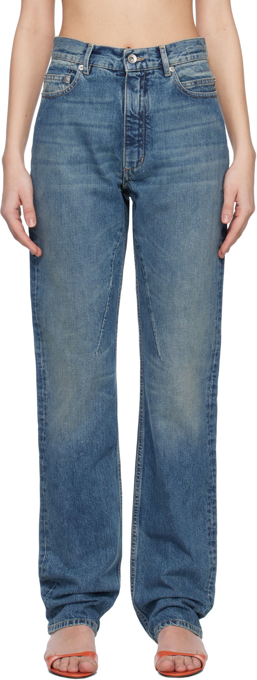 Jeans Rick Owens Rick Owens DRKSHDW Hollywood Granbury Jeans Blå | DS01E3315 DWB