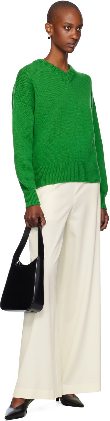 Sweater &Daughter Slouch V-Neck Sweater Grøn | F2205, 3
